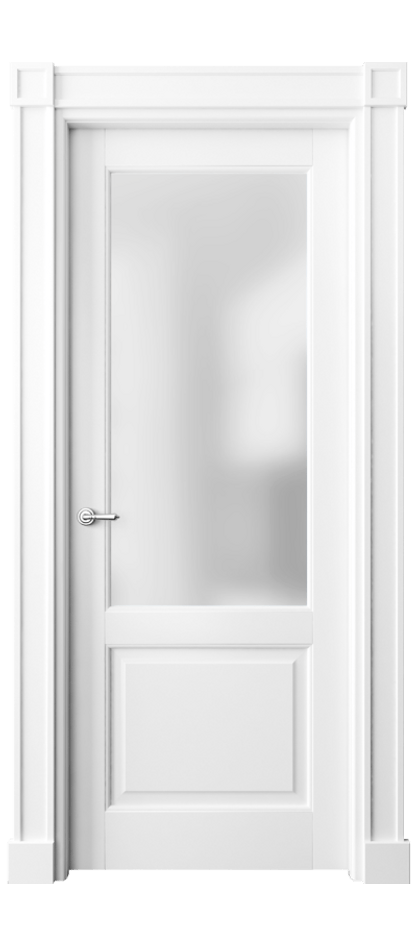 Межкомнатная дверь Toscana Plano 6302 Бук белоснежный Сатинированное стекло Цена 102880 ₽ | Volhovec