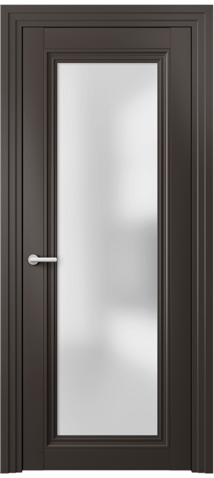 Межкомнатная дверь Центро 2502 Матовый антрацит Сатинированное стекло Цена 62199 ₽ | Volhovec