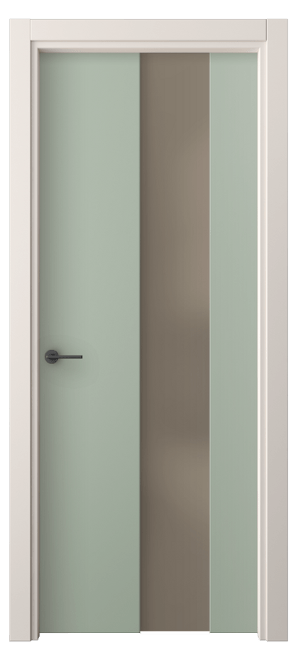 Межкомнатная дверь Freedom 4226 ПЭТ светло-оливковый Сатинированное бронзовое стекло, триплекс, 8 мм Цена 31770 ₽ | Volhovec