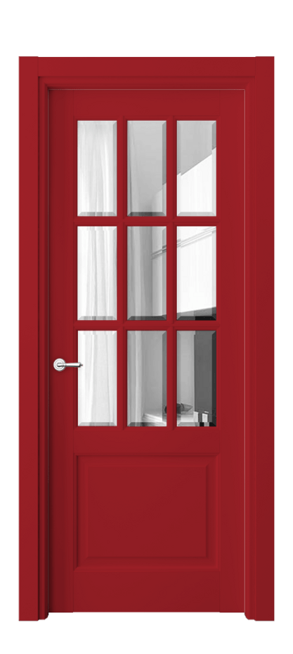 Межкомнатная дверь Toscana Grigliato 6312 Бук белоснежный Прозрачное стекло с фацетом Цена 161170 ₽ | Volhovec