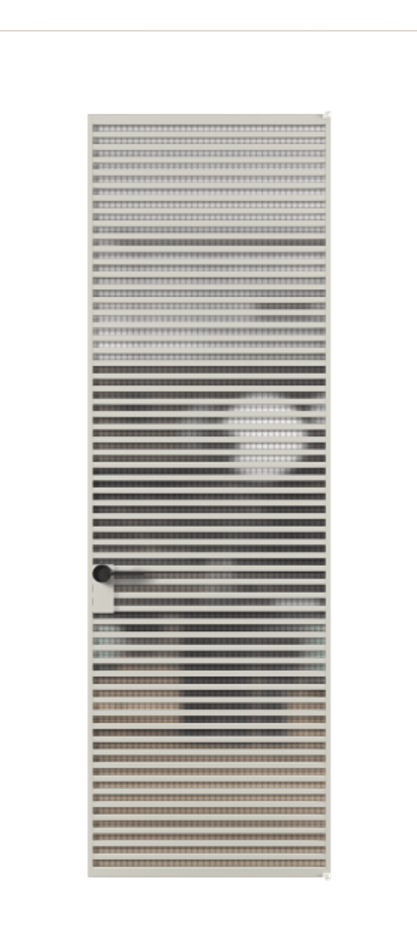 Алюминиевая дверь АЛПЛ040.07 Алюминий тёплый серый Декоративное стекло с сеткой "Mesh silver", триплекс Цена 192200  | Volhovec