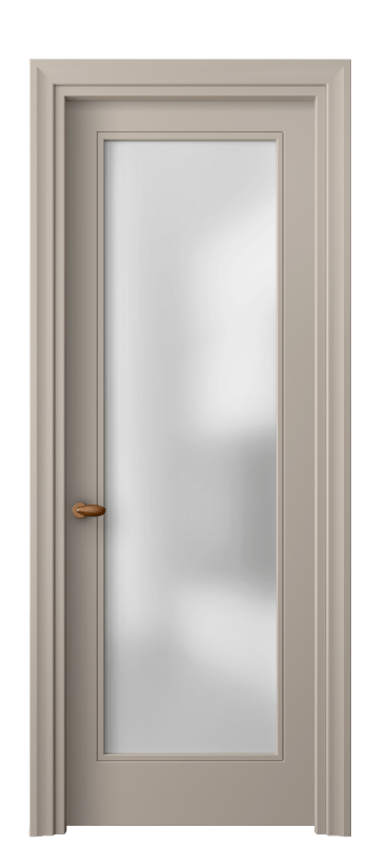 Межкомнатная дверь Esse 8502 Матовый бисквитный Сатинированное стекло Цена 55520 ₽ | Volhovec