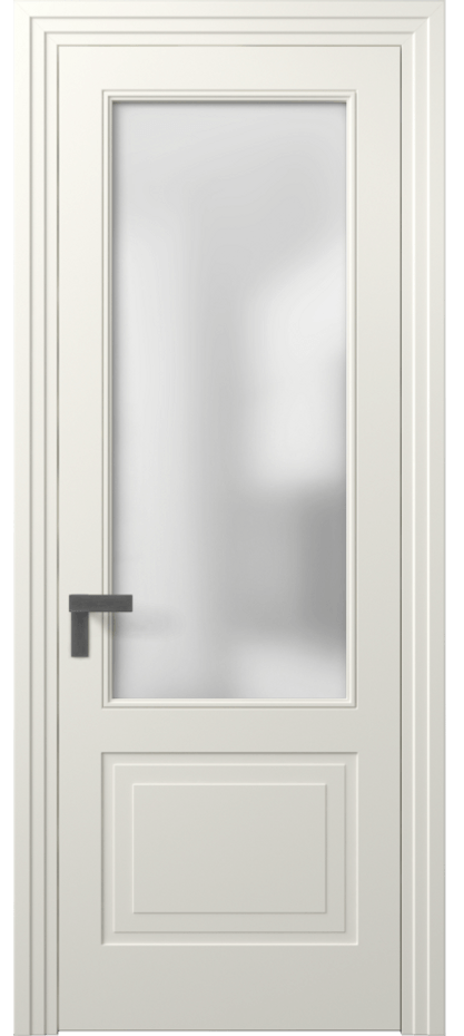 Межкомнатная дверь Rocca 8352 Матовый жемчужный Сатинированное стекло Цена 74880 ₽ | Volhovec