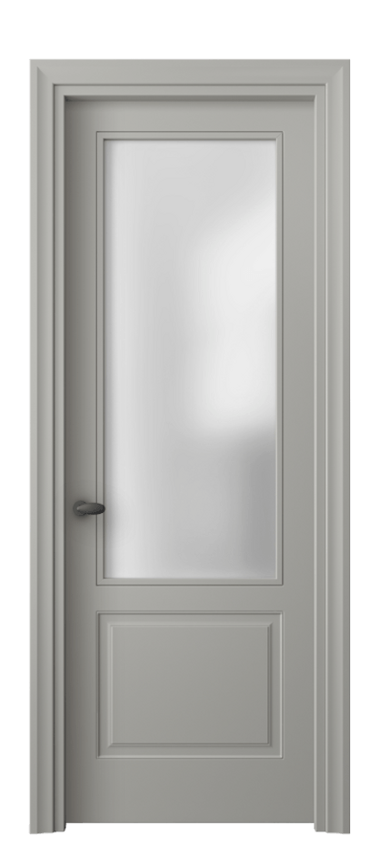 Межкомнатная дверь Esse 8552 Матовый нейтральный серый Сатинированное стекло Цена 55520 ₽ | Volhovec