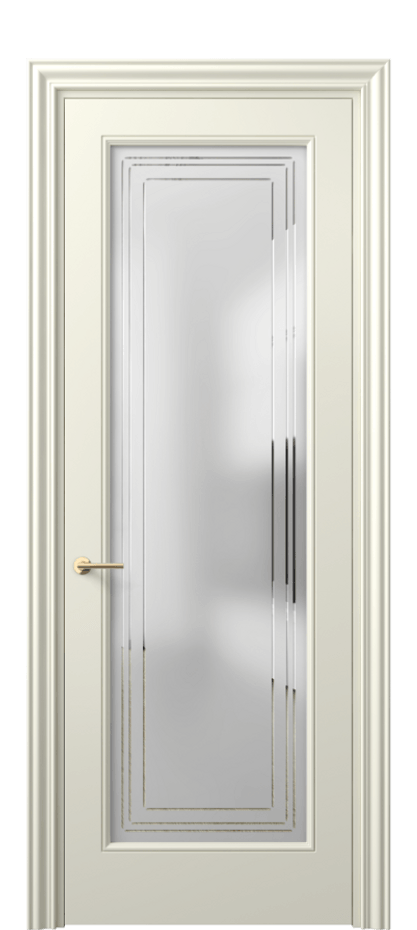 Межкомнатная дверь Mascot 8400 Матовый молочно-белый Сатинированное стекло с гравировкой "Грани", триплекс, 7 мм Цена 65180 ₽ | Volhovec