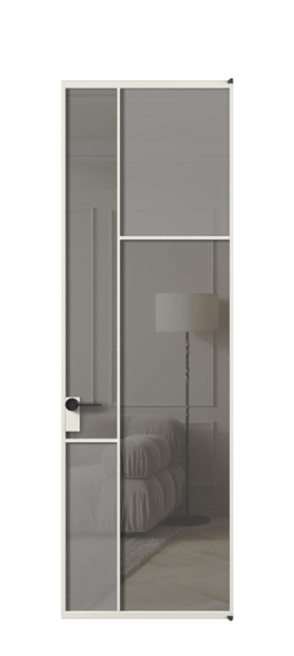 Межкомнатная дверь Mosaic АЛПЛ041.11 Алюминий серый Сатинированное серое стекло, триплекс, 6 мм + Прозрачное серое стекло, триплекс, 6 мм Цена 134161 ₽ | Volhovec