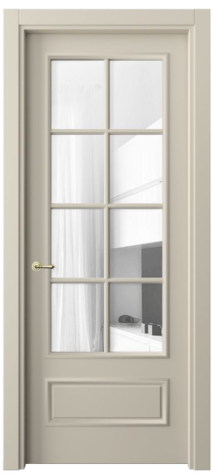 Дверь межкомнатная Paris 8112 Матовый бежево-серый Прозрачное стекло, 4 мм Гладкий наличник МБСР Цена 57919 ₽ Наличники уже входят в базовый комплект. Фабрика дверей Волховец 8 (800) 551 43 19 Межкомнатная дверь Paris 8112 Матовый бежево-серый Прозрачное стекло, 4 мм Цена 57919 ₽| Volhovec