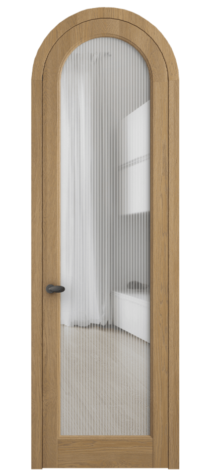Межкомнатная дверь Palazzo 6814 Дуб пшеничный матовый Рифлёное стекло "Moru", триплекс Цена 225070 ₽ | Volhovec