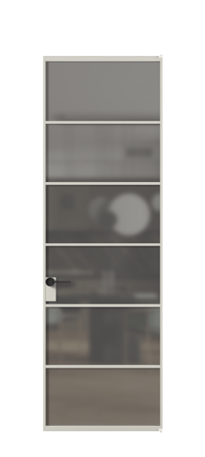 Алюминиевая дверь АЛПЛ040.04 Алюминий тёплый серый Сатинированное серое стекло, триплекс. Без короба АТСР Цена 123295 Стоимость комплекта двери включает: 1. Полотно (600/650/700/750/800/850/900/950*2000-2400 мм).
2. Короб
3. Комплект фурнитуры (2 торцевые петли и магнитный замок с ответной планкой). Фабрика дверей Волховец 8 (800) 551 43 19 Алюминиевая дверь АЛПЛ040.04 Алюминий тёплый серый Сатинированное серое стекло, триплекс Цена 123295 | Volhovec