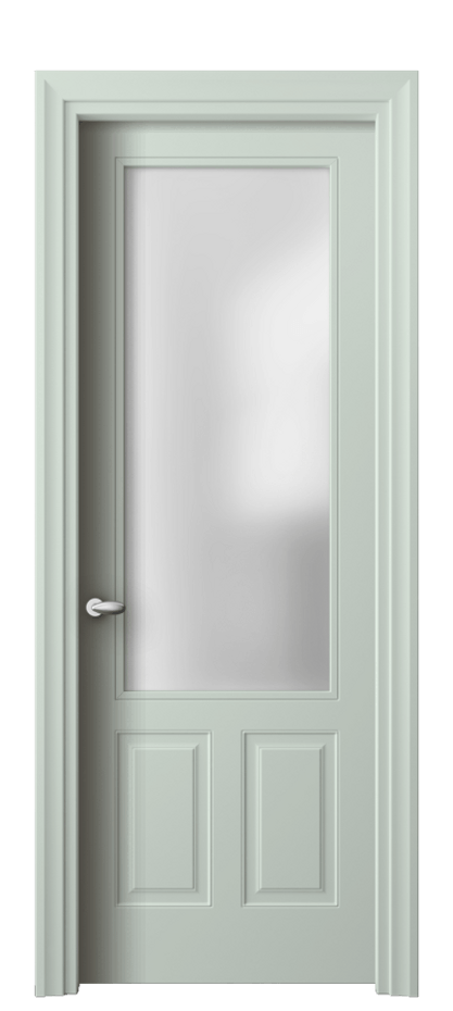 Межкомнатная дверь Esse 8522 Матовый белоснежный Сатинированное стекло Цена 72240 ₽ | Volhovec