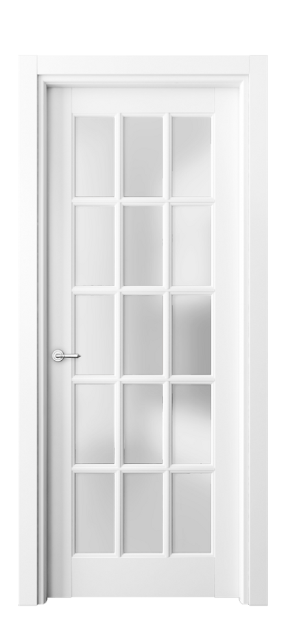 Межкомнатная дверь Toscana Grigliato 6311 Бук белоснежный Сатинированное стекло Цена 112980 ₽ | Volhovec