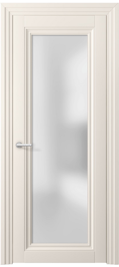 Межкомнатная дверь Centro 2502 ПЭТ кремово-белый Сатинированное стекло Цена 39480 ₽ | Volhovec