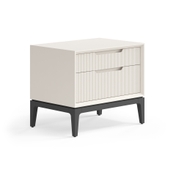 Тумба прикроватная Velvet 2 ящика Матовый облачно-серый