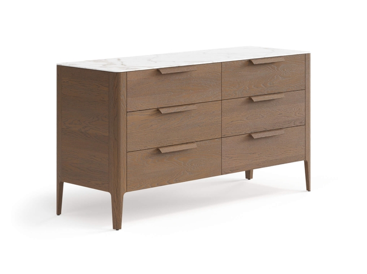 Мебель Комод Piega 6 ящиков. Цвет Дуб туманный матовый. Материал Массив дуба матовый. Коллекция Комод Piega 6 ящиков. Картинка.