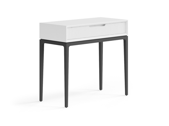 Мебель Консоль Velvet 1 ящик. Цвет Матовый белоснежный. Материал Гладкая эмаль. Коллекция Консоль Velvet 1 ящик. Картинка.