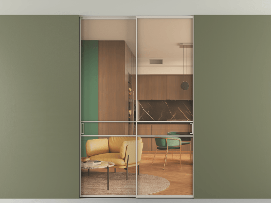 Алюминевая перегородка АЛПР 040.02_АСБЖ_ПРОЗ ОРАНЖ_new. Цвет Алюминий светло-бежевый. Материал Алюминий в эмали. Коллекция Перегородка Формато внутри проёма скрытое крепление в потолок 2 створки. Фото. Алюминевая перегородка АЛПР 040.02_АСБЖ_ПРОЗ ОРАНЖ_new. Цвет Алюминий светло-бежевый. Материал Алюминий в эмали. Коллекция Перегородка Формато внутри проёма скрытое крепление в потолок 2 створки. Картинка.