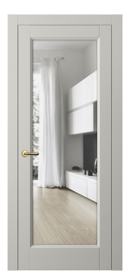 Дверь межкомнатная 1402 МТСР ПРОЗ. Цвет Матовый тёплый серый. Материал Гладкая эмаль. Коллекция Galant. Картинка.