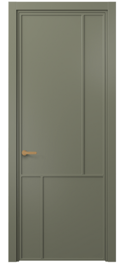 Дверь межкомнатная 8606 МОТ . Цвет Матовый оливковый тёмный. Материал Гладкая эмаль. Коллекция Frame. Картинка.