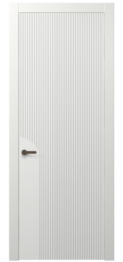 Дверь межкомнатная АКП 8625 МССР. Цвет Матовый светло-серый. Материал Гладкая эмаль. Коллекция Dune. Картинка.