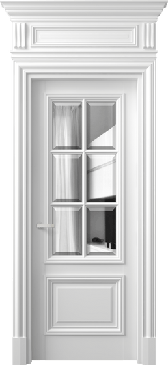 Дверь межкомнатная 7312 ББЛ ДВ ЗЕР Ф. Цвет Бук белоснежный. Материал Массив бука эмаль. Коллекция Antique. Картинка.