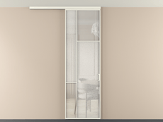 Перегородка Mosaic вдоль стены на потолок одностворчатая