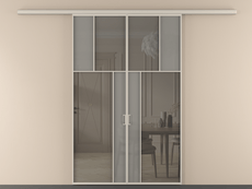 Перегородка Mosaic вдоль стены двустворчатая