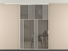 Перегородка Mosaic вдоль стены на потолок телескопик синхро 2