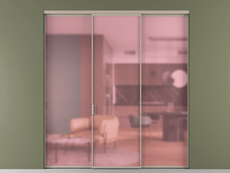 Перегородка Formato внутри проёма 3 створки