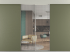 Перегородка Formato внутри проёма двустворчатая со скрытым креплением в потолок