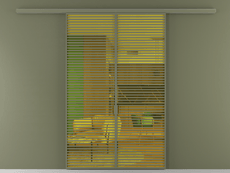 Перегородка Formato вдоль стены 2 створки