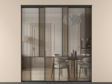 Перегородка Mosaic внутри проёма 3 створки