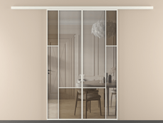 Перегородка Mosaic вдоль стены двустворчатая