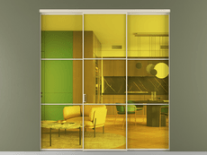 Перегородка Formato внутри проёма 3 створки