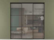 Перегородка Формато внутри проёма 3 створки