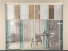 Перегородка Mosaic внутри проёма 4 створки