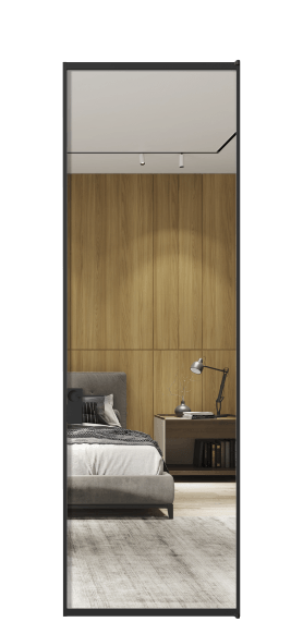 Межкомнатная дверь АЛПЛ040.01 Зеркало триплекс ЧЕР. Цвет Алюминий Черный. Материал Алюминий. Коллекция Formato. Фото. Дверь межкомнатная АЛПЛ040.01 Зеркало триплекс ЧЕР. Цвет Алюминий Черный. Материал Алюминий. Коллекция Formato. Картинка.